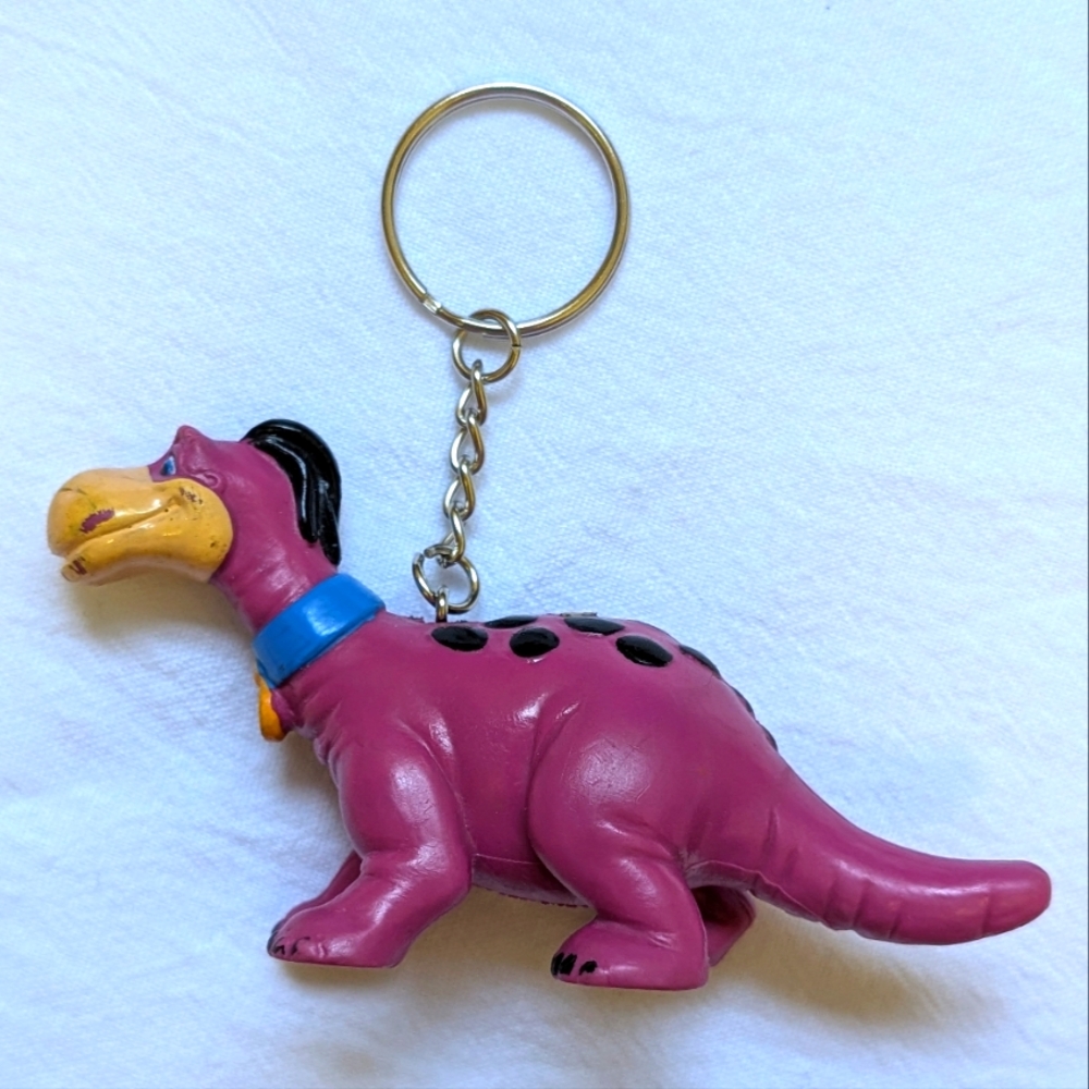 3/$15 Flintstones Dino Upcycled Keychain